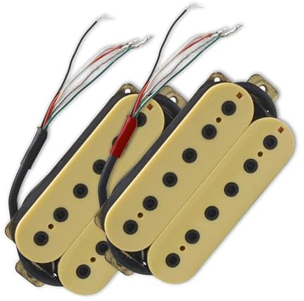 Elektrische Gitarre Humbucker Pickup Coil Split Gelb Pickup Einstellbare Sechskantschraube Für 6 Saiten Gitarre Tonabnehmer Set