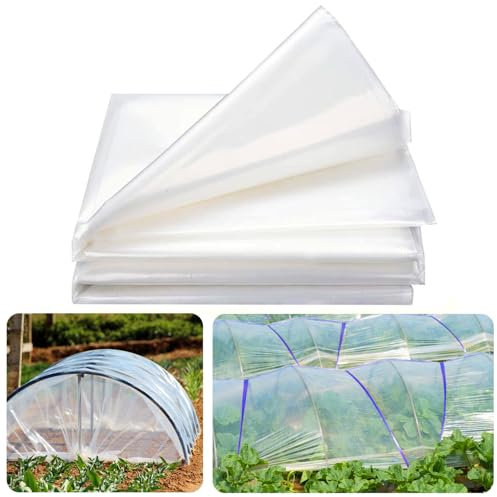 Ricofot Bache de Serre, 2 x 6 m, Transparent, Réutilisable, Résistant aux UV, Pour Serres, Jardinage et Agriculture