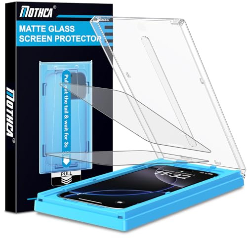 Mothca Opaca Pellicola Protettiva per iPhone 16 / iPhone 15, Vetro Temperato Opaco Film Anti-Impronte e Antiriflesso, Anti Graffio - Facile Installare, 2 Pezzi