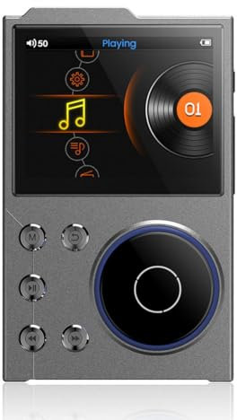 Uxsjakjsd Lecteur MP3 Bluetooth 16Go+8Go HiFi Portable Lecteur de Musique avec Mémoire Intégrée, Idéal pour Les Passionnés de