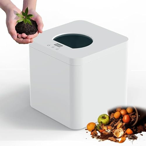 Electric Kitchen Composter, Odourless Electric Composter, Large Capacity 3.3L Iters Size, 3-8H Rapid Composting, Auto-clean Cycle Odorless, Turn Food Waste Into Pre-compost, Compost Bins for Garden
