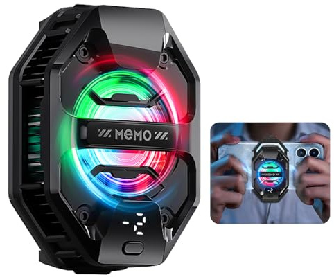 Enfriador de Teléfono Para Juegos, 27 W, Ventilador de iPhone Con LED RGB Semiconductor, Disipador de Calor, Enfriador Para Celular, Para Juegos de Teléfono iPhone/Android, Transmisión en Vivo