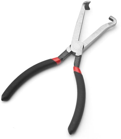 DAWRIS Electrical Disconnect Pliers, Automotive Spark Plug Hose Connector Pliers, Fuel Line Pulling Tool for Easy Disconnection of Locking-Push Tab Electrical Connectors