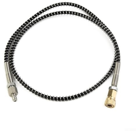 DN2 36inch Microbore Hose for Air Fill Station Charging Adaptor High Pressure 4500psi Quick-Release Connector Kit Black Accessory