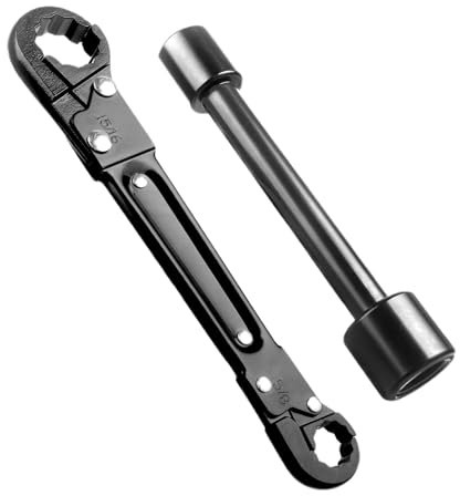 Herramientas de llave de fontanero, juego de llaves para tubos | Herramientas de extracción de tope de ángulo de acero Kit de llave angular - Herramientas ergonómicas de fontanero, llave inglesa,