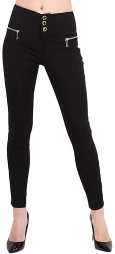 Women's High Waist Leggings Jeggings Treggings - Stretch Skinny Trousers Slim Fit Tube Trousers with High Waist - Figure-Shaping, Comfortable & Elegant for Everyday Office Leisure Sizes up to 4XL