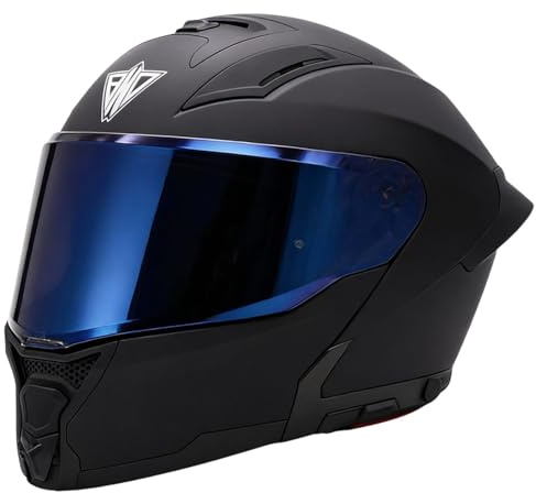 Broken Head Klapphelm BND Stealth Motorradhelm | Mit Sonnenblende, ECE 22.06, Verschiedene Visier Wählbar, Bluetooth Vorbereit