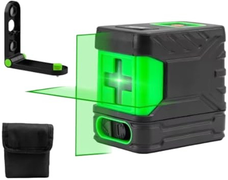 Laser Distance Meter, Laser Level, High-intensity Light, Fine Line, Automatic Drawing, Mini Portable 2-line Green, Projector(Set 2)