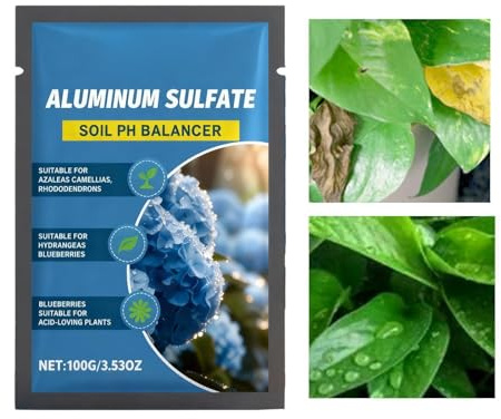 Acid Fertilizer | Hydrangea Blue Fertiliser | Slow Release Botanical Nutrition Mix | Enhanced Soil Amendments | Aluminum Sulfate Soil PH Lowerer For Gardens & Ponds