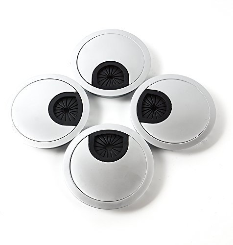 Kabeldurchführungen für Schreibtisch, 53 mm, Edelstahl, 4 Stück