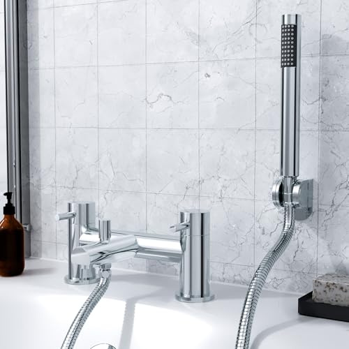 Nes Home | Blossom Bath Shower Mixer Hand Held Shower Head Chrome Tap