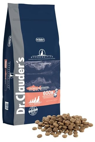 DR.CLAUDER'S - Hyposensitive | Trockenfutter mit Singleprotein für Sensible, ausgewachsene Hunde. Getreide- und glutenfreies Alleinfuttermittel im Beutel | 11,5kg Lachs&Kartoffel