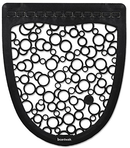 Boardwalk UMBW Urinal Mat 2.0 Rubber 17 1/2 x 20 Black/White 6/Carton