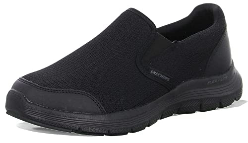 Skechers Herren Flex Advantage 4.0 Tuscan Sneaker, Black Textile Trim, 44 EU