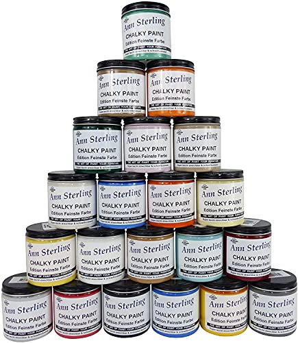 Ann Sterling Kreidefarbe Shabby Chic Farbe: 250ml. Lack Chalky Paint (Smoked Green)