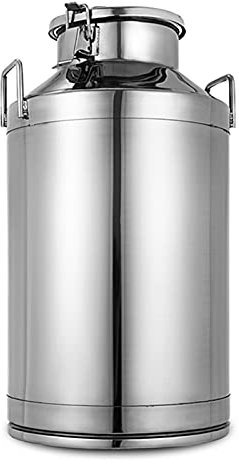 WSHA Milchkanne - 15-60L Edelstahl schwere Silikondichtung Dellenresistenter Milchtransporteimer - perfekt zum Lagern von Milch, Soße,30L(32x52cm)