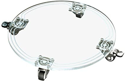 DEDEMCO Carrello per piante con freno, 36,6 cm, rotondo, supporto per piante, resistente, per fioriere