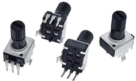 ezqnirk 10pcs RV09 Vertikaler 12,5 mm Welle 0932 Einstellbarer Widerstand 3Pin Dichtung Potentiometer,100K Ohm
