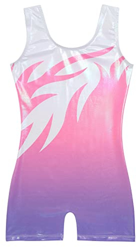 Bezioner Maillot de Gimnasia para Niña Leotardo de Danza Monos Ballet Sin Mangas para 3-14 Años Rosa 140