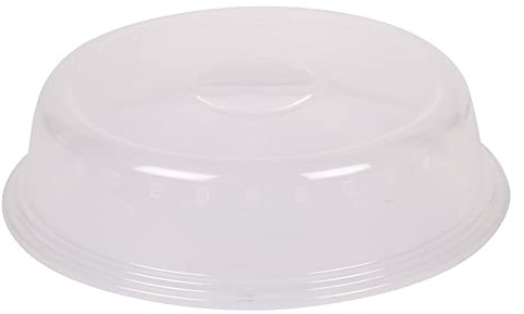 Jazooli 28cm Microwave Food Plate Cover Vented Ventilated Splatter Protector Guard Kitchen Catering Lid Safe with Steam Vents Dishwasher Safe - 28cm x 7cm