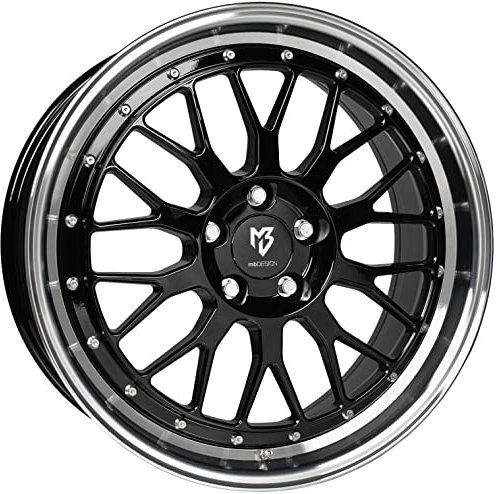 MB Design Felge LV1 7.5Jx18 ET40 5x108 Glanzschwarz poliert kompatibel mit Opel Astra