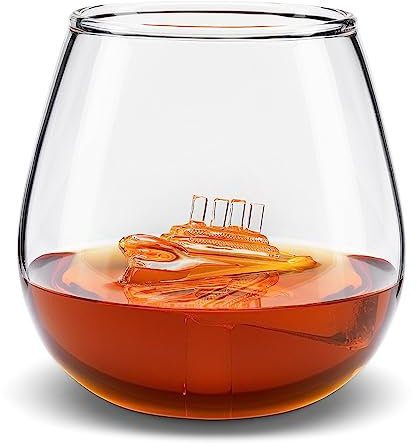 Connoisseur Creations Ship in a Glass Large Detailed Sinking Boat Whisky Tumbler