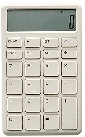 Basisrechner, Einfache Bürorechner mit LCD-Display, Taschenrechner mit Leisen und Bequemen Tasten für Büro, Geschäft und Zuhause (Weiss)