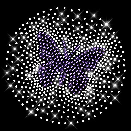 Glitzerdeals Bügelbilder Karneval Strass funkelnder Schmetterling Umriss gefüllt Aufbügler für Textilien Schmetterling Bügelmotiv Schmetterlinge Fasching Patch zum Aufbügeln Schmetterling