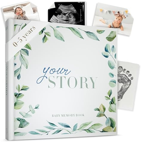 Baby-Erinnerungsbuch - Aquarell-Andenken-Tagebuch für neugeborene Mädchen oder Jungen | 136-seitiges Aufzeichnungsbuch & Fotoalbum | ideal für Babyparty & neues Kind