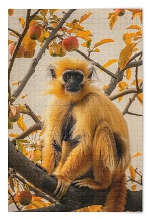 Jigsaw Puzzle 1000 Pieces for Adults Monkey Sits in A Tree Wood Puzzles Educational Brain 21218299