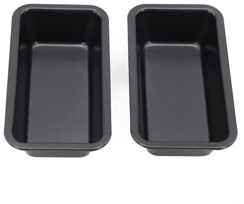Hasaller Mini moule à pain anti-adhésif rectangulaire idéal pour mini gâteaux et pâtisseries portions individuelles et desserts, H409682138R892QEXE5Y66E3