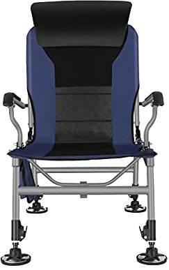 Angelstühle für Erwachsene Outdoor-Klappdirektor-Stuhl-voller Rücken gepolsterter Höhe verstellbarer Lagerstuhl mit Kissen for Camping Angeln-Patio-Rasengesetzer Campingstühle ( Color : Blauw )