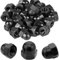 Bikasun 20 Pièces M10 Noir Ecrou Borgne Inox écrous borgne M10 hexagonaux Ecrou Borgne Hexagonal DIN 1587 Forme Supérieure A2 V2A Cache Ecrou pour Vis Boulons Filetés & Tiges Filetées