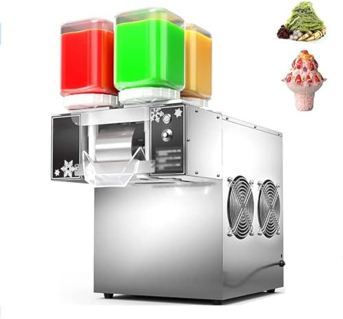 Machine à Glace Pilée à Flocons Neige,Machine à Cônes De Neige électrique,Broyeur à Glace à Neige, Vitesse Réglable, Pour Glace En Flocons Neige,Glace Au Lait,Glace Continue,750W