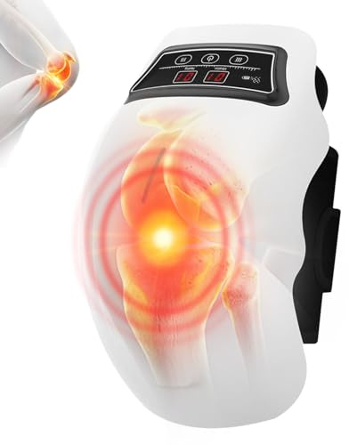 Schnurloses Knie-Massagegerät mit 3 Wärmestufen, Display und Vibrationsmassage zur Gelenkschmerzlinderung