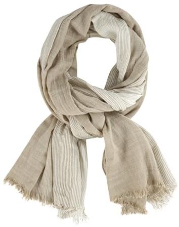 DAMILY Herren Schal Winter scarf Schals Gestreiftes herrenschal Halstuch | winterschal herren Leichte und warme Baumwoll-Leinen-gestreifter Schal Männer