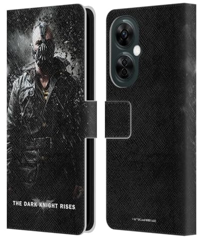 Head Case Designs Licenza Ufficiale The Dark Knight Rises Poster di Bane Arte Chiave Custodia Cover in Pelle a Portafoglio Compatibile con OnePlus Nord N30