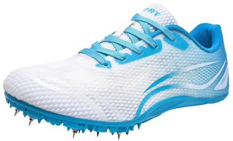 Herren Leichtathletik Sportschuhe, Leichte Atmungsaktive Rennschuhe Mesh Springen Wurfschuhe,Blau,36 EU