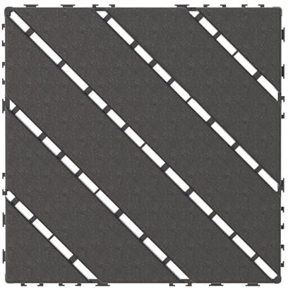 WPC Terrassendielen, Balkon Boden, 30x30 cm, Holz-Optik Terrassenfliesen, Wasserdicht Rutschfest, Klickfliesen Terrasse, für Balkon und Garten (Grau,1 Fliesen)