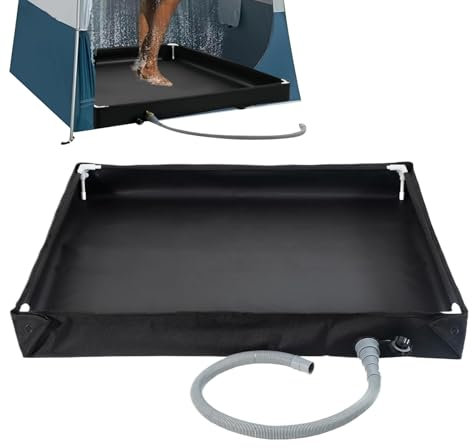 Acunny Outdoor Duschwanne | Tragbare Unterlage Für Dusche,Stehbadwanne Mit Drainage Für Camping Zelt Outdoor Aktivitäten Wandern Und Reisen