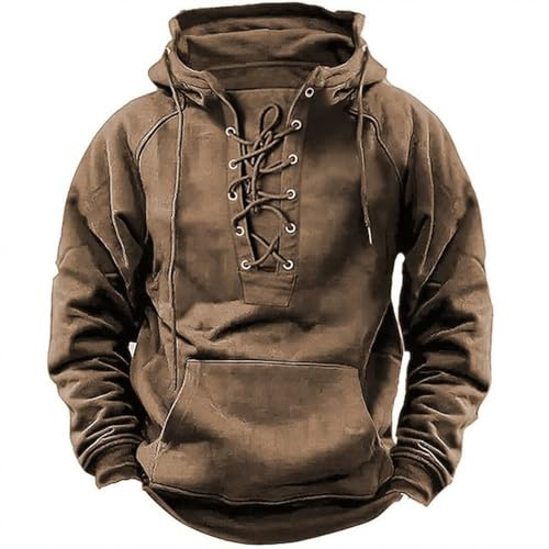 Hoodies For Men Uk Windproof Jacket Windbeaker Tactical Coat Cargo Sweatshirts With Kanga Pocket Tactical Hoodies Pullover Oversize Hoody Drawstring Jumper Medieval Renaissance Pirate Costume