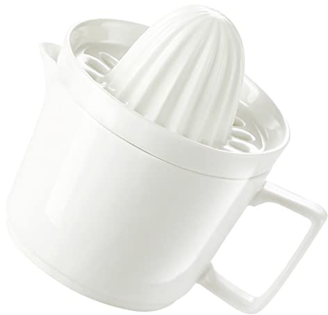 VALICLUD Ceramic Manual Fruit Juice Squeezer with Ergonomic Design for and Kiwi, White Citrus Juicer Cup that Filters Fruit Residue, for Bakery and Milk Tea Shop Use