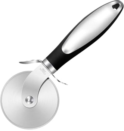 Cortador de Pizza, Rueda cortadora de pizza de acero inoxidable, cortador de masa, Fácil de cortar, almacenar y limpiar, para Waffle, Pan, Pastelería, pizzas grandes y pequeñas