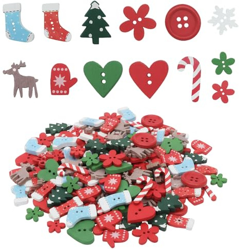100 Stück Weihnachten Streudeko Holz, Klein Holz Konfetti, Weihnachten Dekoration Confetti, Merry Christmas Deko, für Weihnachtsdeko Tischdeko DIY Handwerk