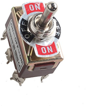 Mintice momentaner KFZ Auto 20A 125V 15A 250V Kippschalter Schalter Wippschalter DPDT 6-Polig EIN/AUS/EIN Metall