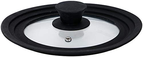 Alpina - Tapa para sartén (16/18/20 cm, con borde de silicona), color blanco