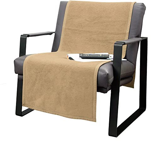 Erwin Müller Sesselschoner, Sofaläufer, Sofaschoner Kamel Größe 50x200 cm - strapazierstark, weich, temparaturausgleichend (weitere Farben)