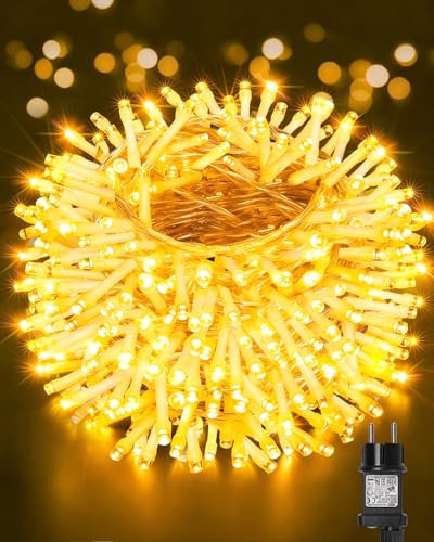 Opard Lichterkette Weihnachtsbaum mit Stecker Außen & Innen, 30 M 300 LED warmweiß, 8 Modi, IP65 Wasserdicht für Innen & Außen, Weihnachten, Garten, Hochzeit, Party