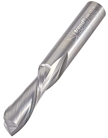 Trend 2 Flute Down-Cut Router Cutter, 10mm Shank, 10mm x 32mm, Carbide | Solid Tungsten Carbide Down-Cut Bit For Clean CNC Routing, 10mm Shank And 32mm Cut Length, CNC/105X10STC
