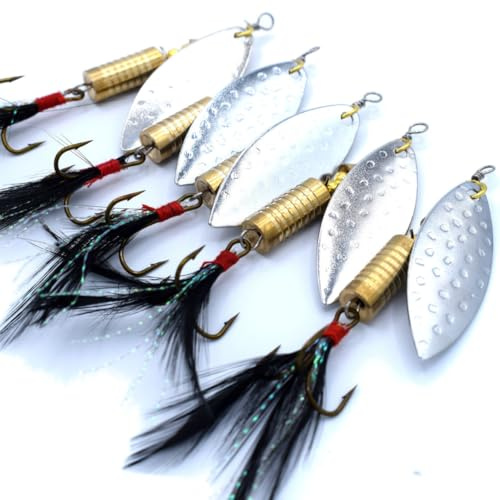 trifyd ® Fiske - roterande skedar fiskesatser gädda och köttätande beten 8 cm 11 g - 5 stycken